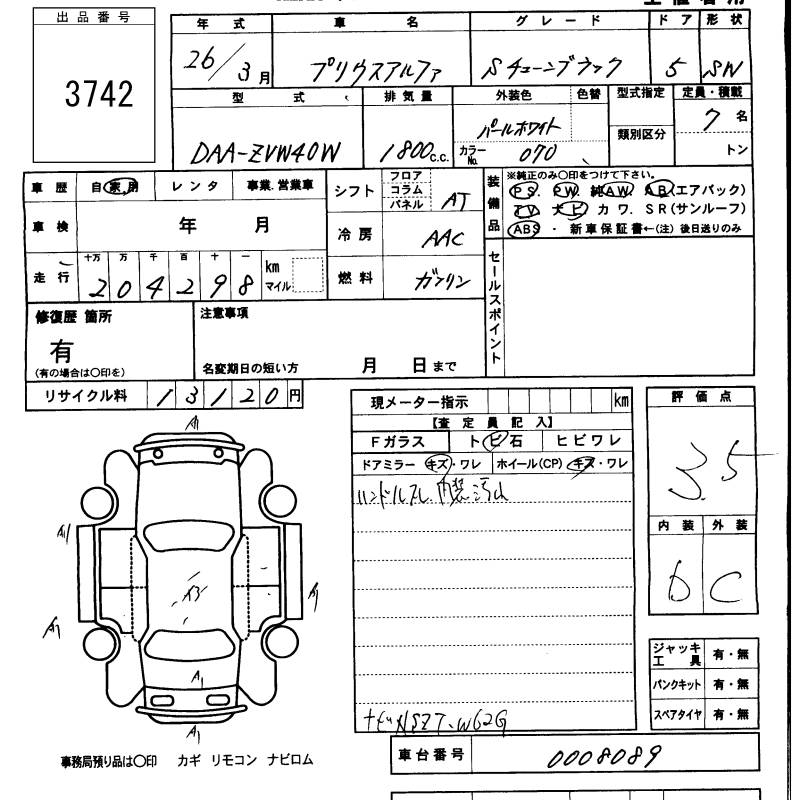 TOYOTA PRIUS ALPHA