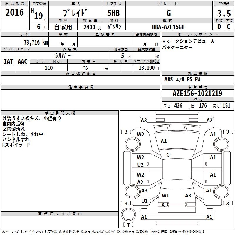 TOYOTA BLADE