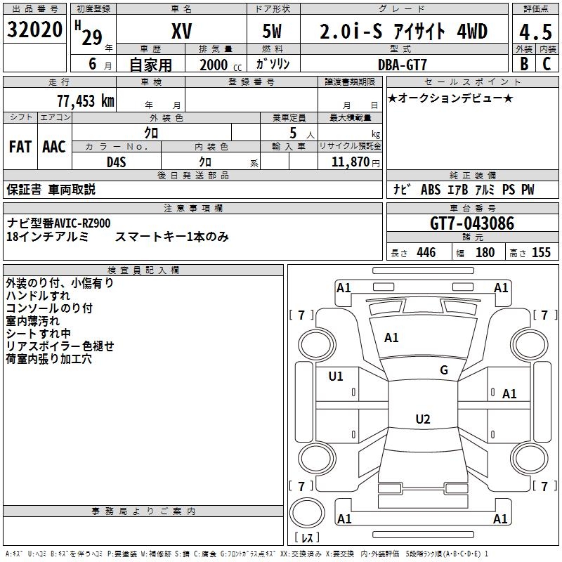 SUBARU XV