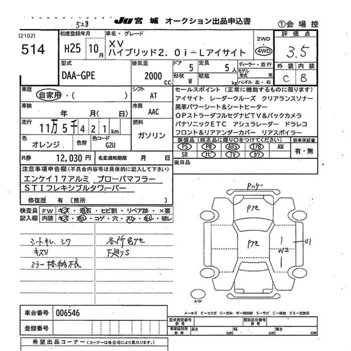 SUBARU XV