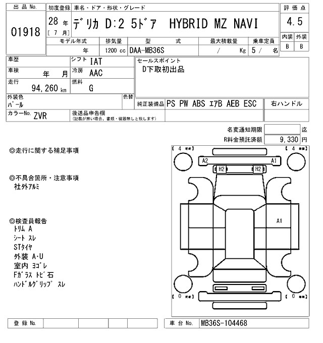 MITSUBISHI DELICA D:2
