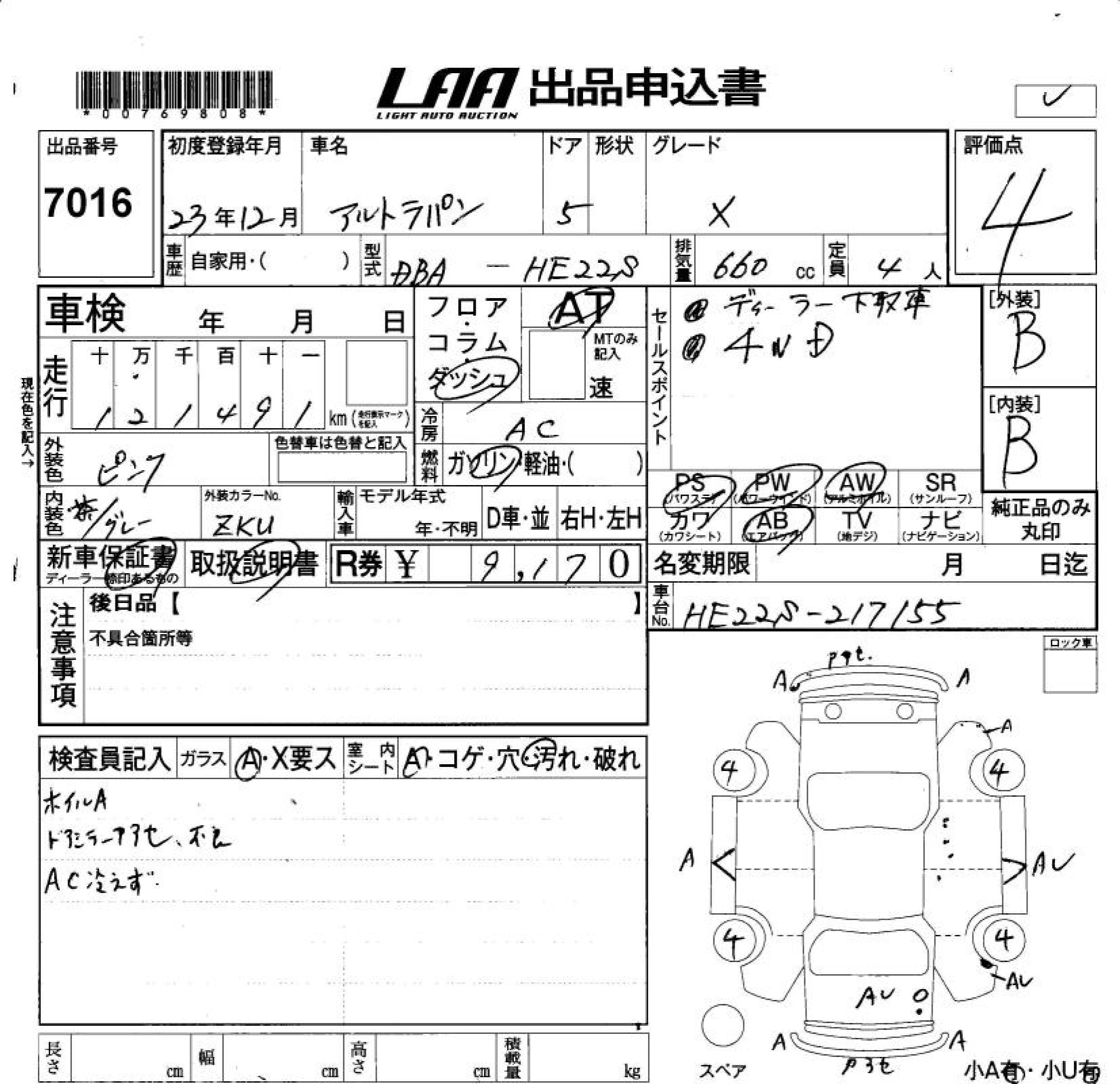SUZUKI ALTO LAPIN