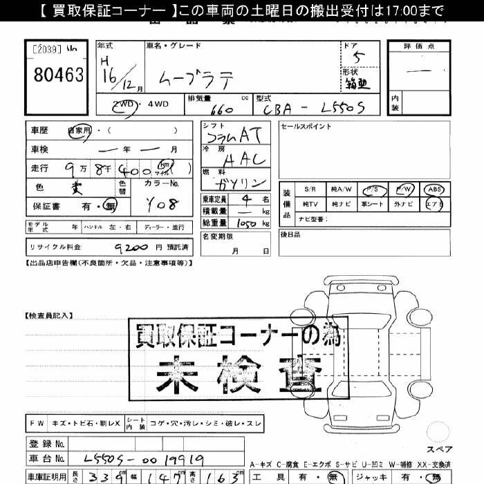 DAIHATSU MOVE LATTE