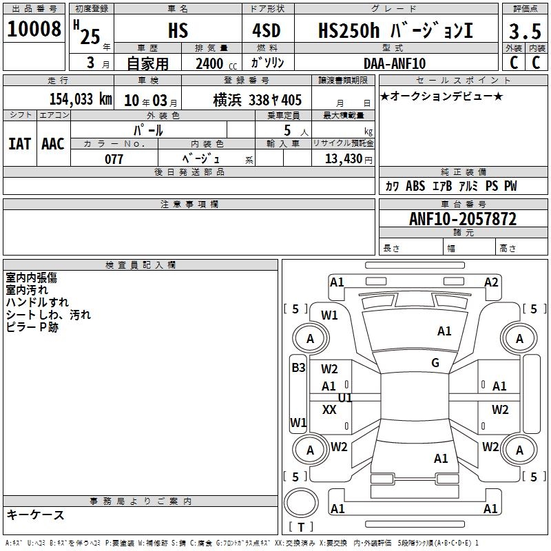 LEXUS HS250H