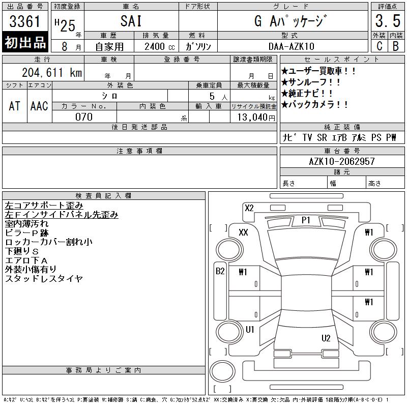 TOYOTA SAI