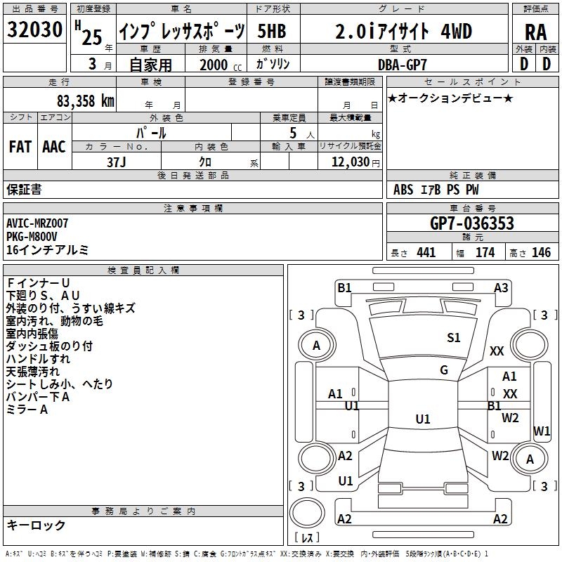 SUBARU XV
