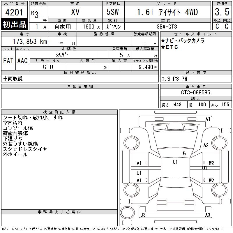 SUBARU XV