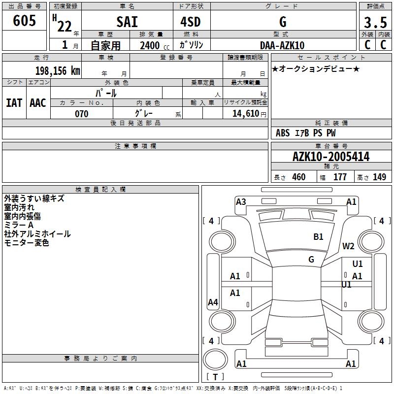 TOYOTA SAI
