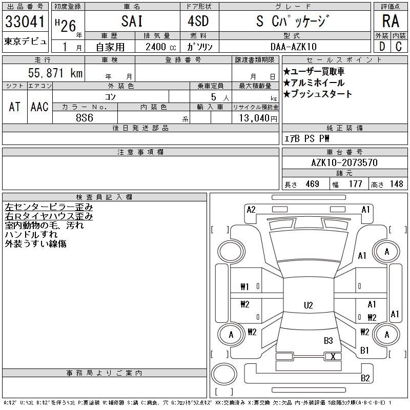 TOYOTA SAI