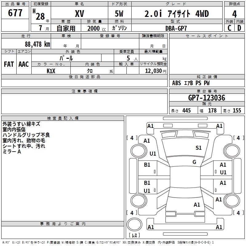 SUBARU XV