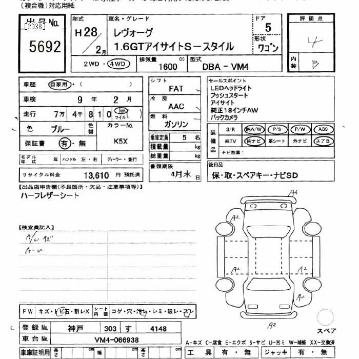 SUBARU LEVORG