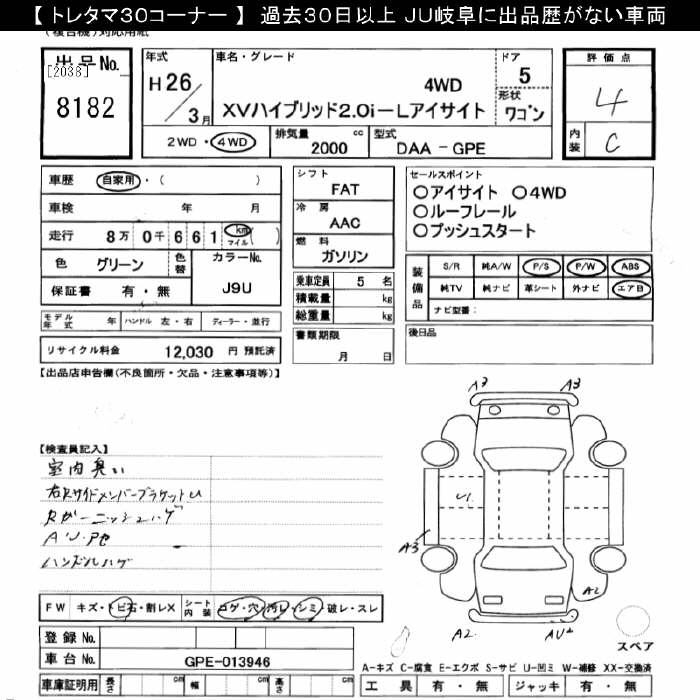 SUBARU XV