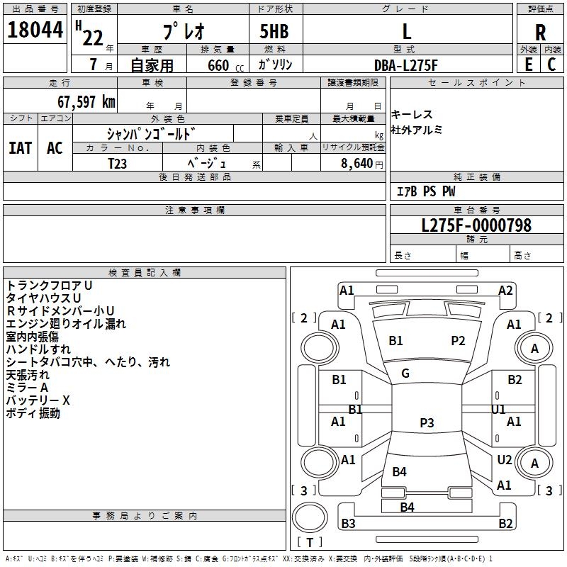 SUBARU PLEO