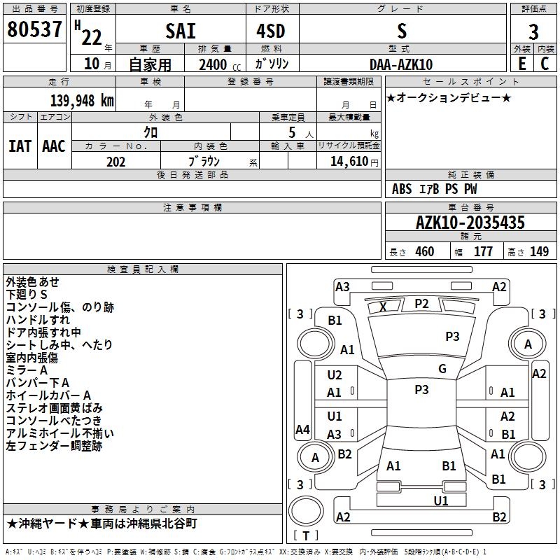 TOYOTA SAI