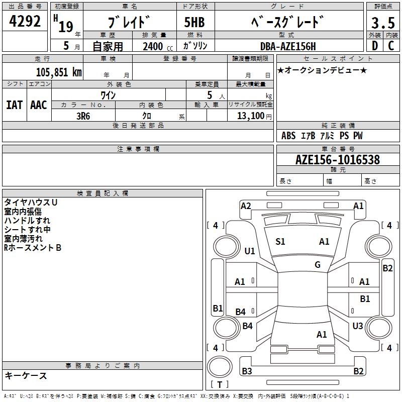 TOYOTA BLADE