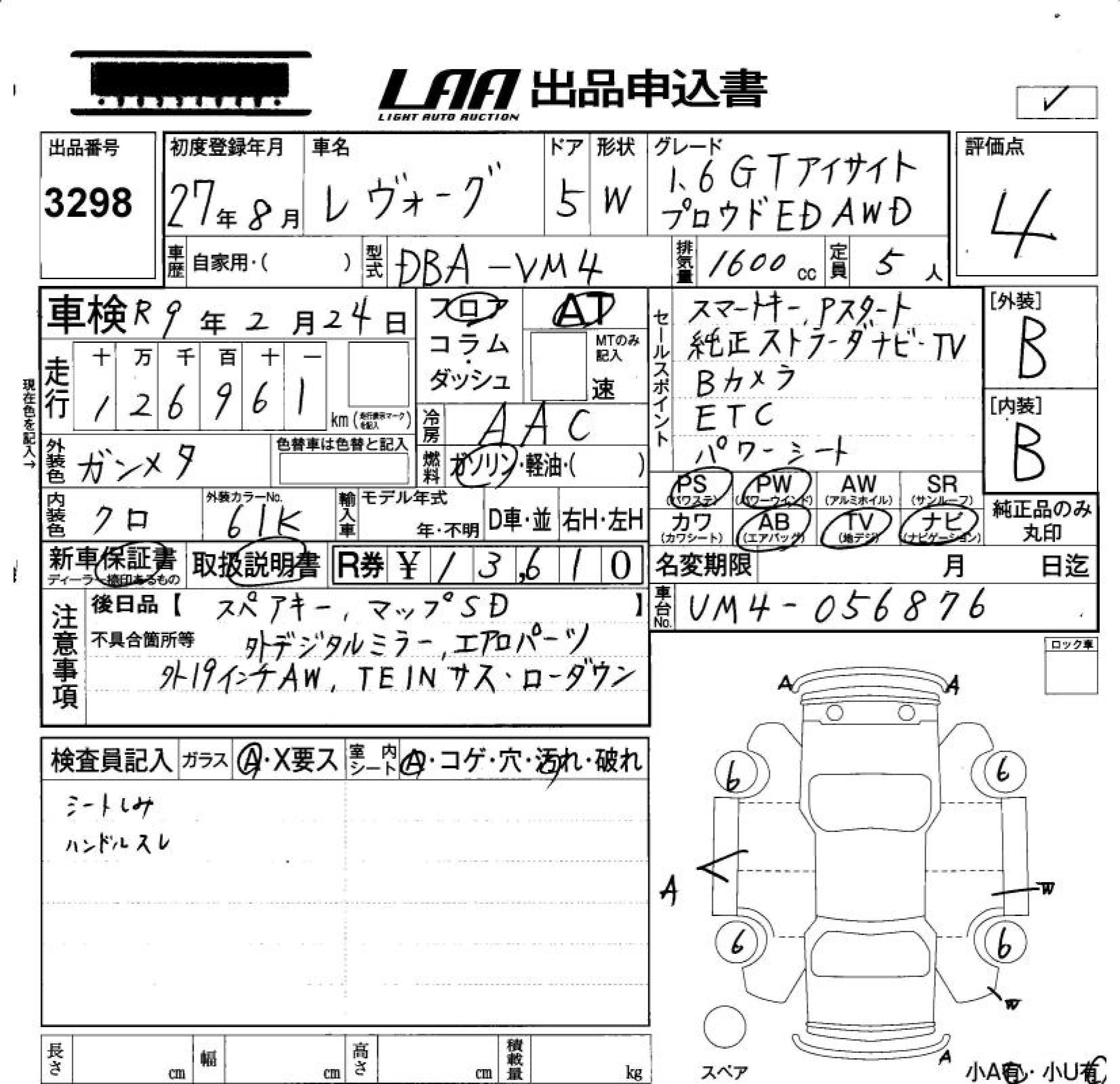 SUBARU LEVORG