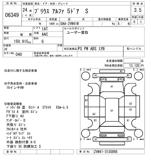 TOYOTA PRIUS ALPHA