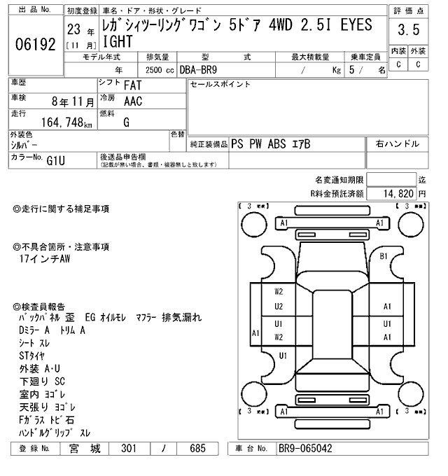 SUBARU LEGACY
