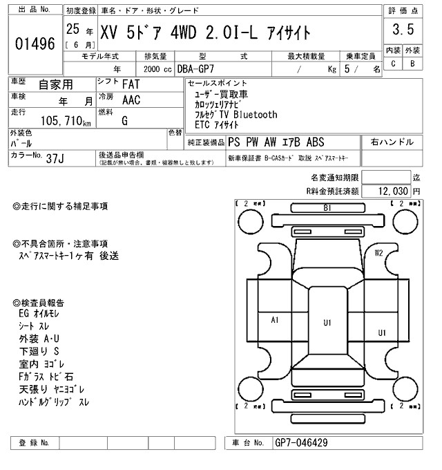SUBARU XV