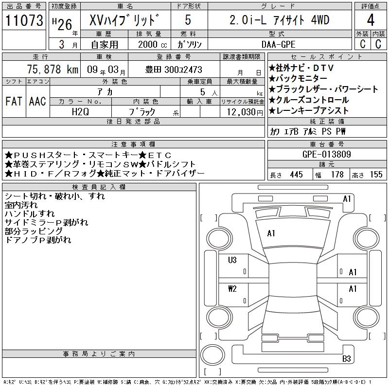 SUBARU XV