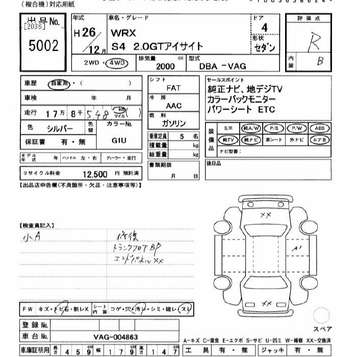 SUBARU IMPREZA WRX