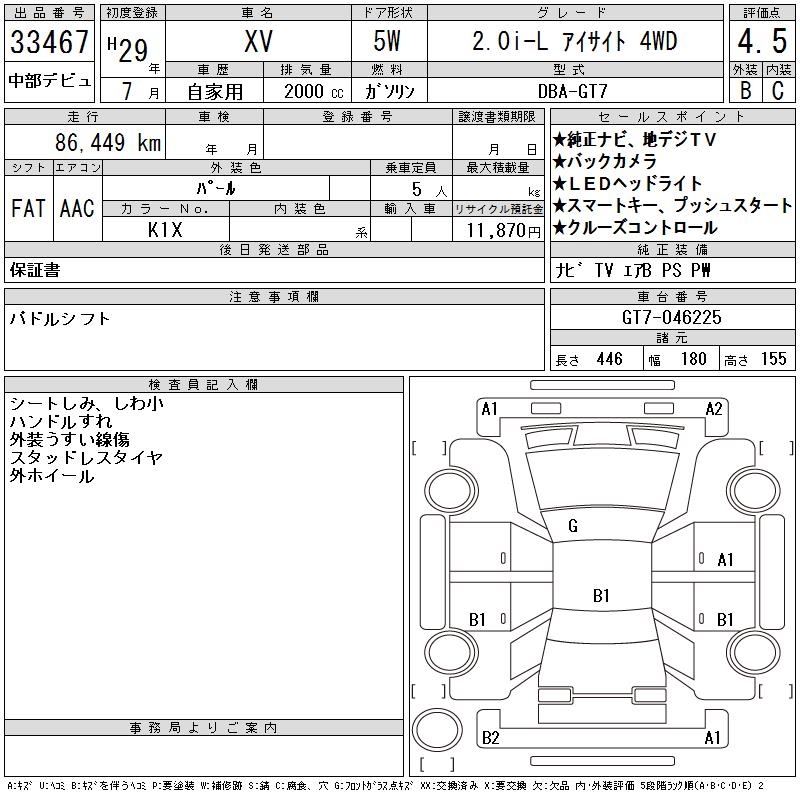 SUBARU XV