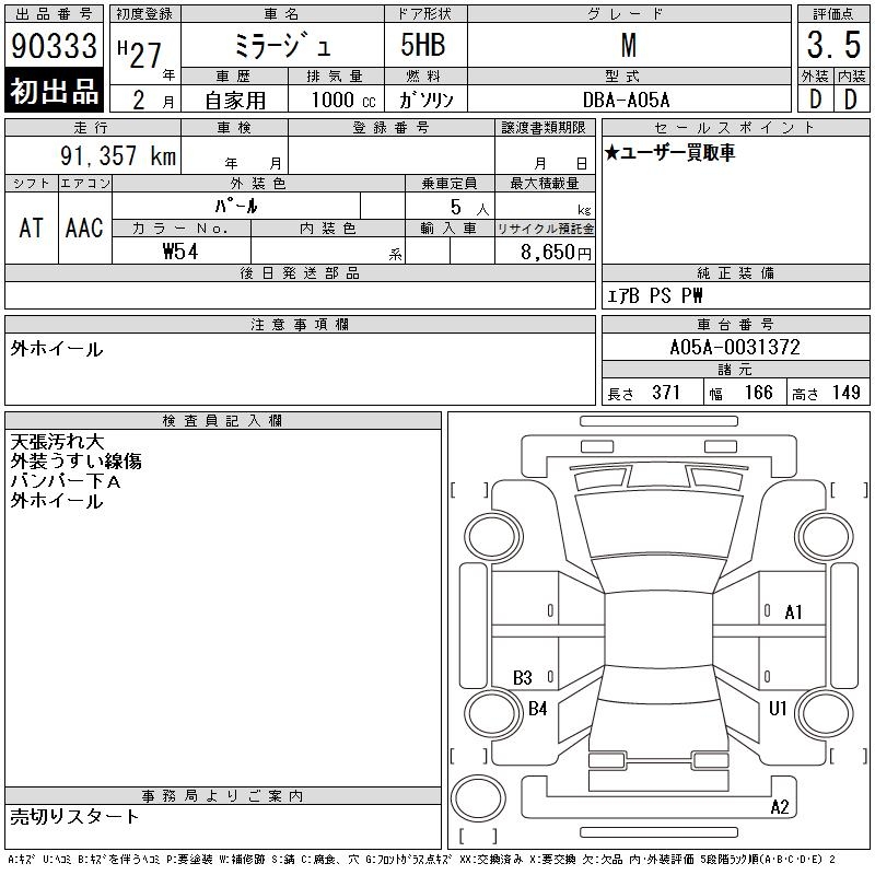 MITSUBISHI MIRAGE