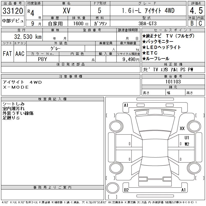 SUBARU XV
