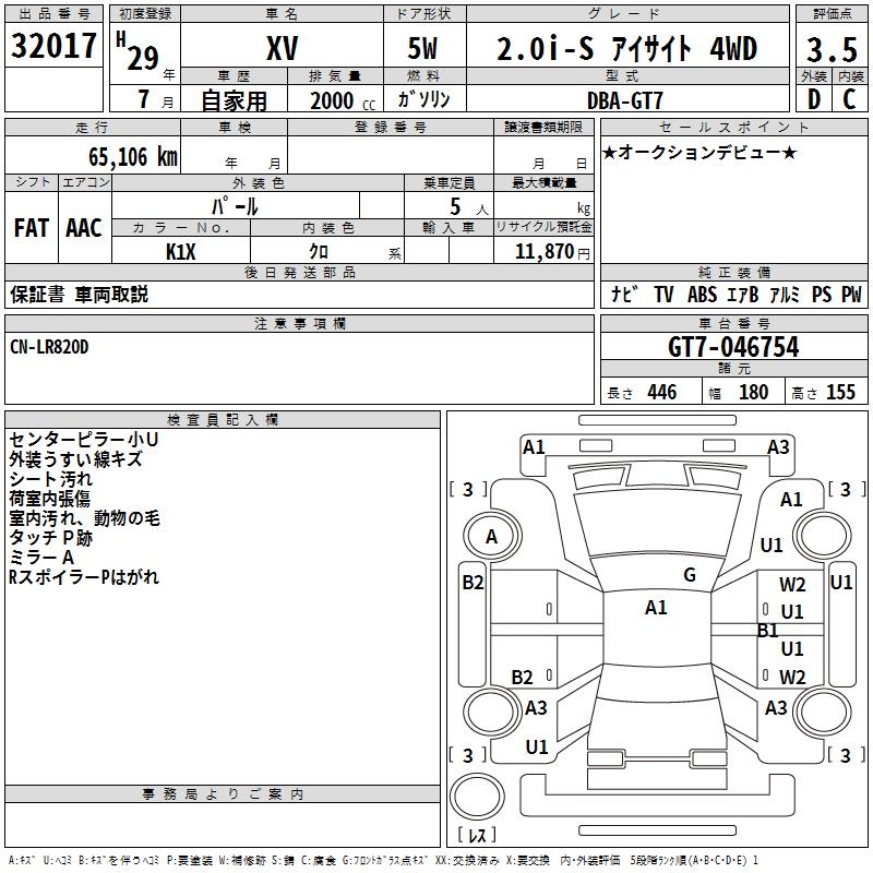 SUBARU XV
