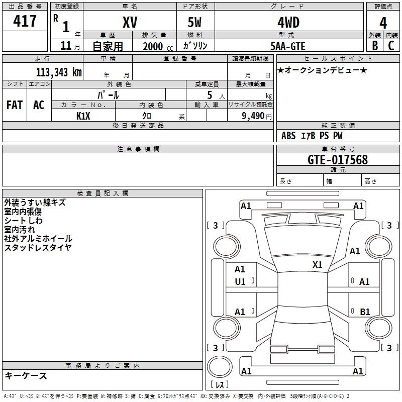 SUBARU XV