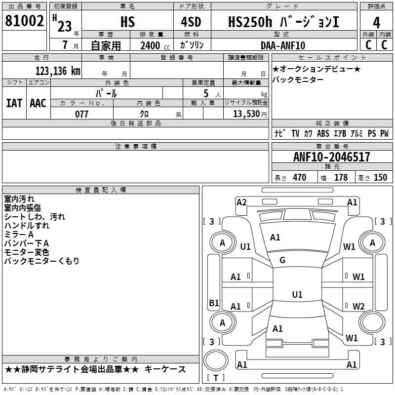 LEXUS HS250H