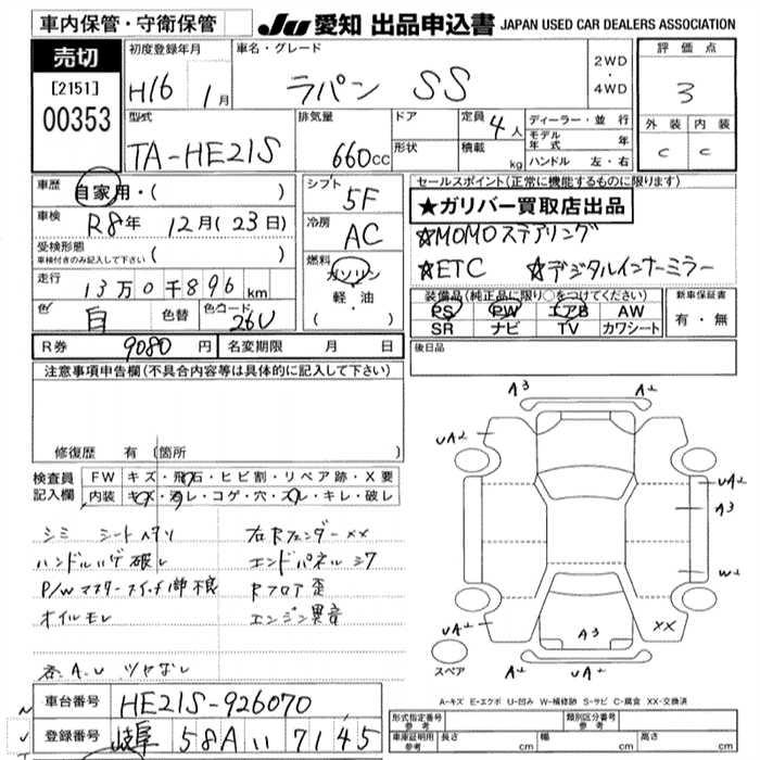 SUZUKI ALTO LAPIN