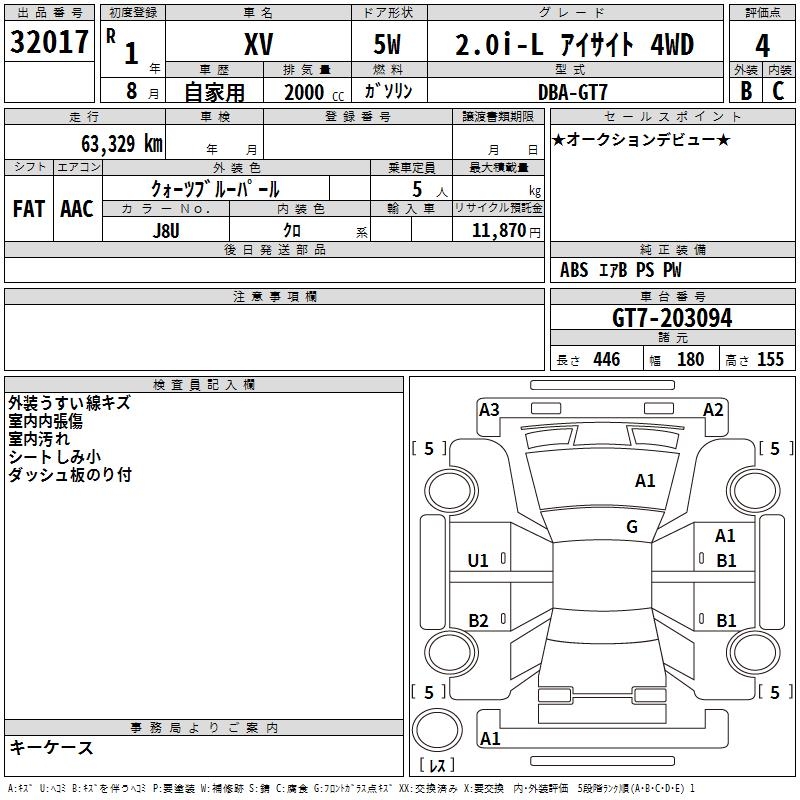 SUBARU XV