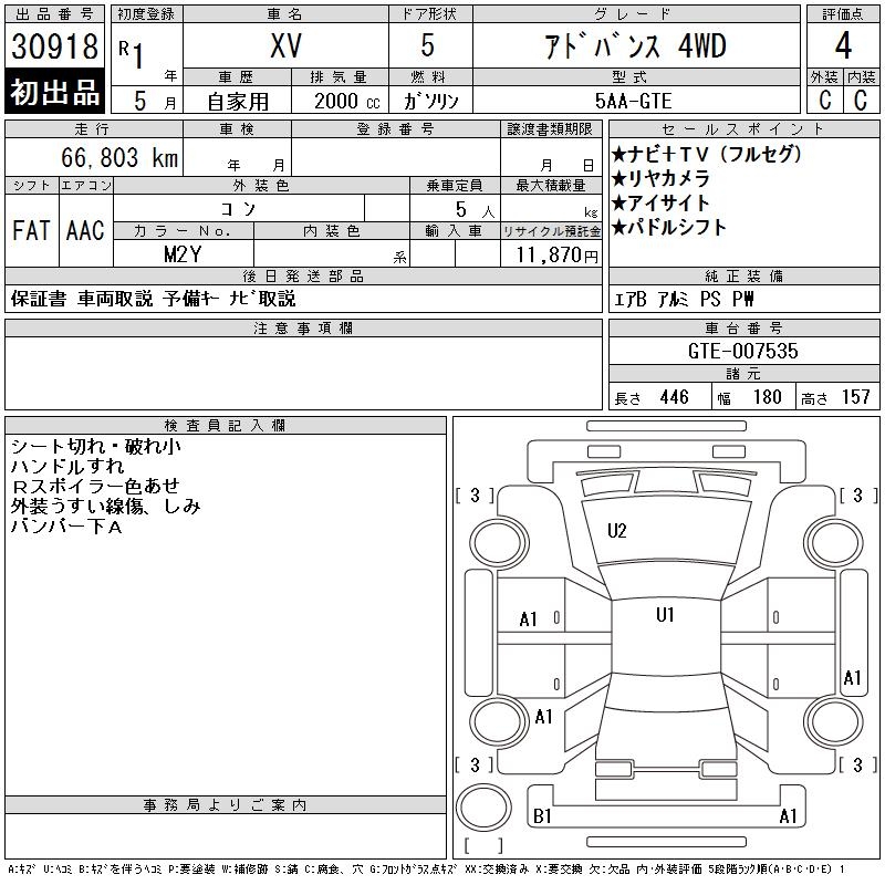 SUBARU XV