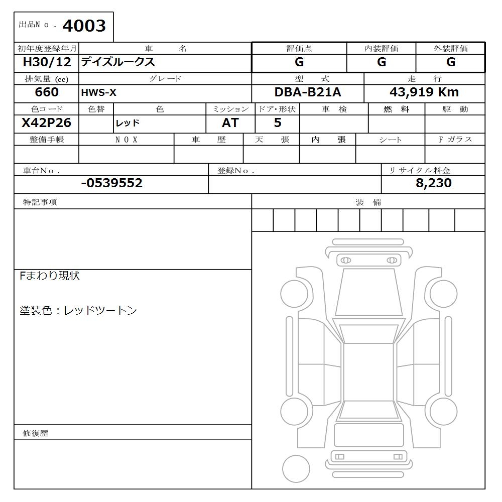 NISSAN DAYZ ROOX