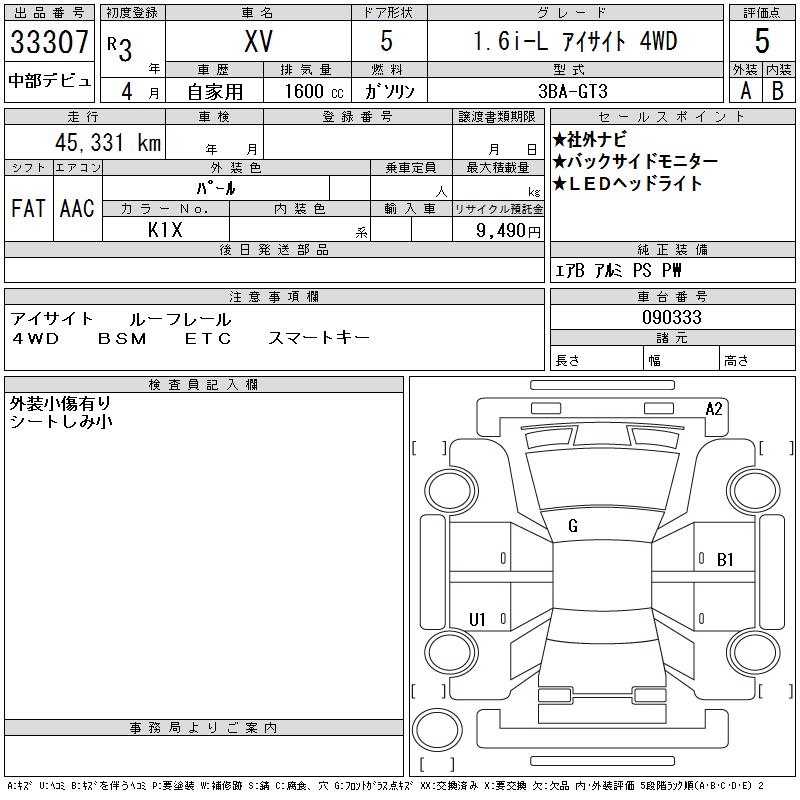 SUBARU XV