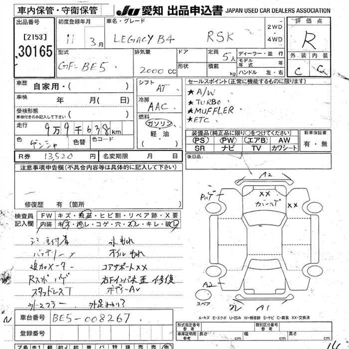 SUBARU LEGACY B4