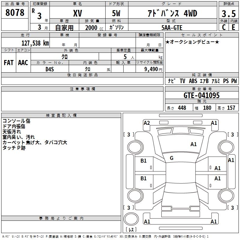 SUBARU XV