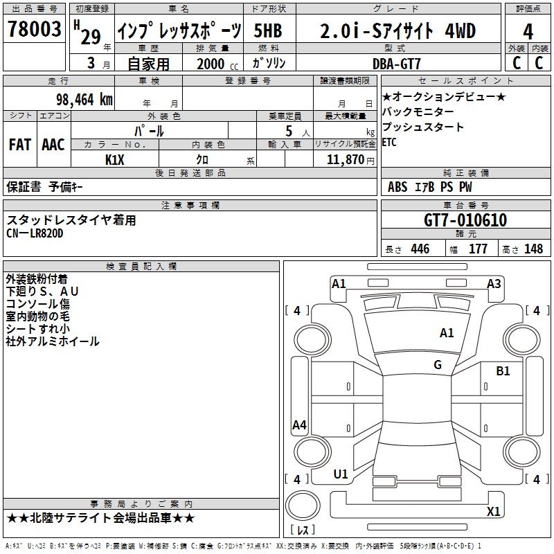 SUBARU XV