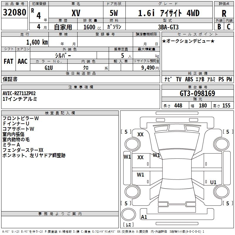 SUBARU XV