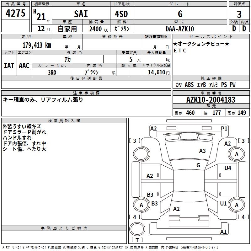 TOYOTA SAI