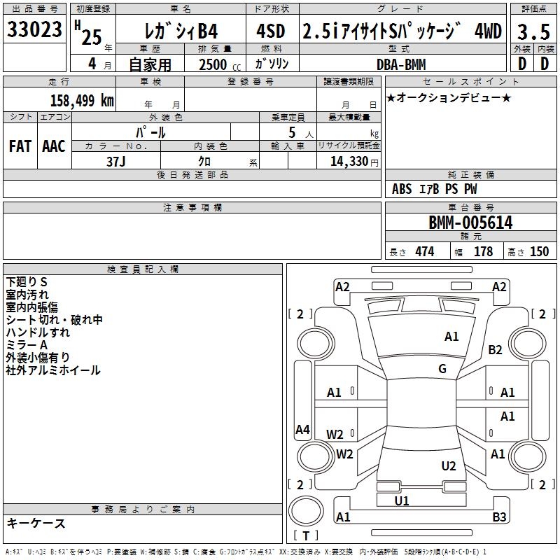 SUBARU LEGACY B4