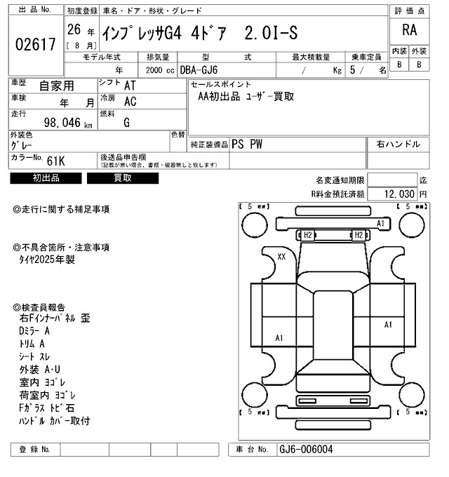 SUBARU IMPREZA