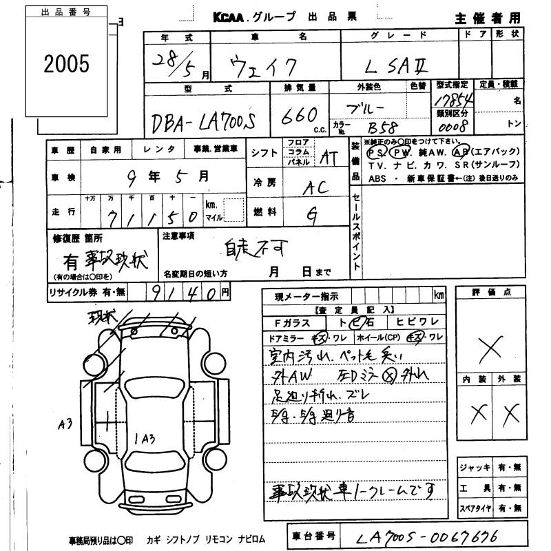 DAIHATSU WAKE