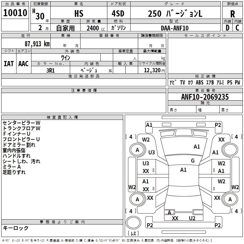 LEXUS HS250H