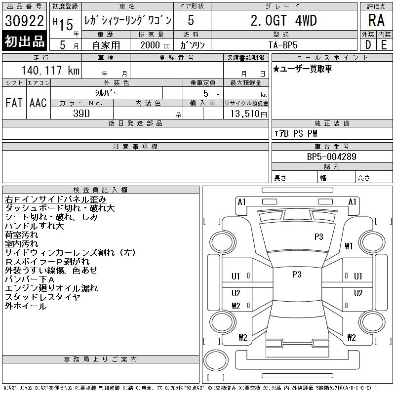 SUBARU LEGACY