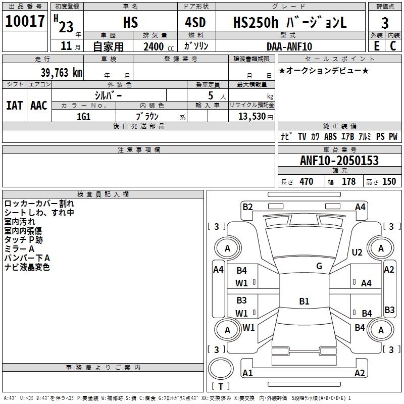 LEXUS HS250H