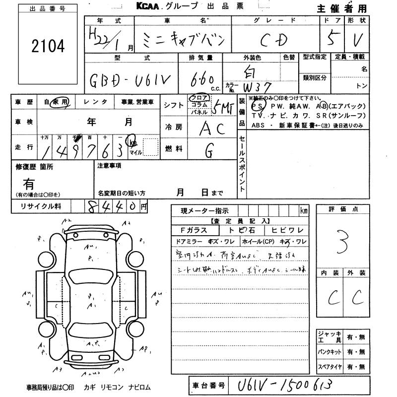 MITSUBISHI MINICAB