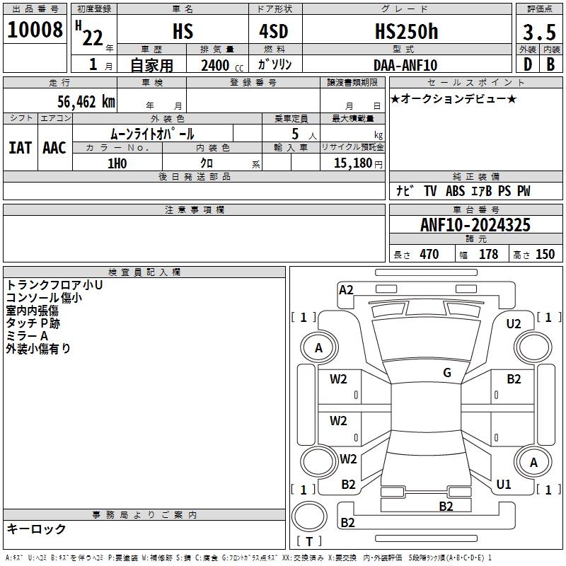 LEXUS HS250H