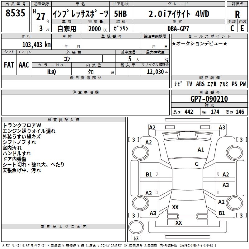 SUBARU XV